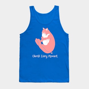 Cherish Every Moment | Cat Love (Blue) Tank Top